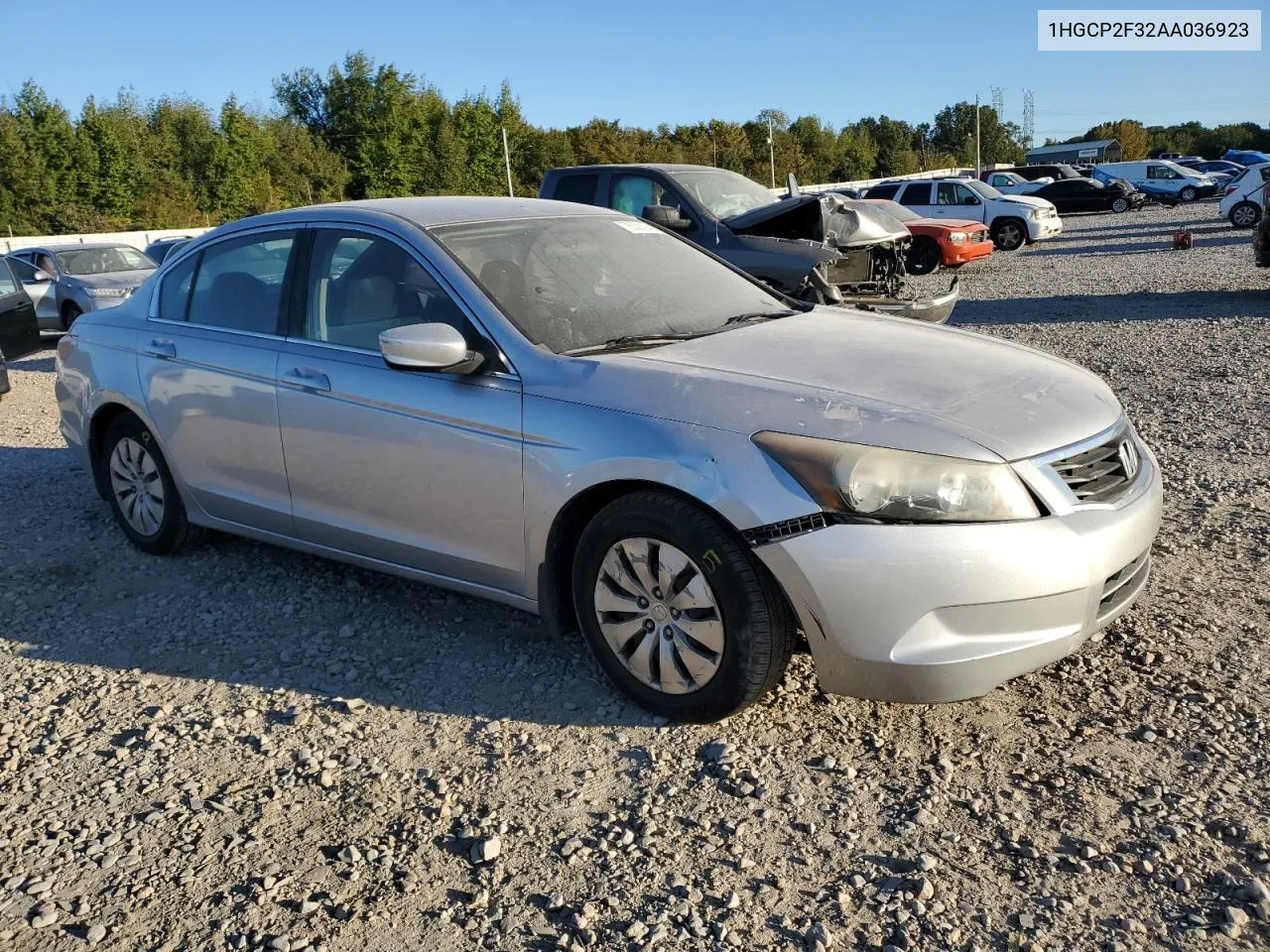 2010 Honda Accord Lx VIN: 1HGCP2F32AA036923 Lot: 76339194