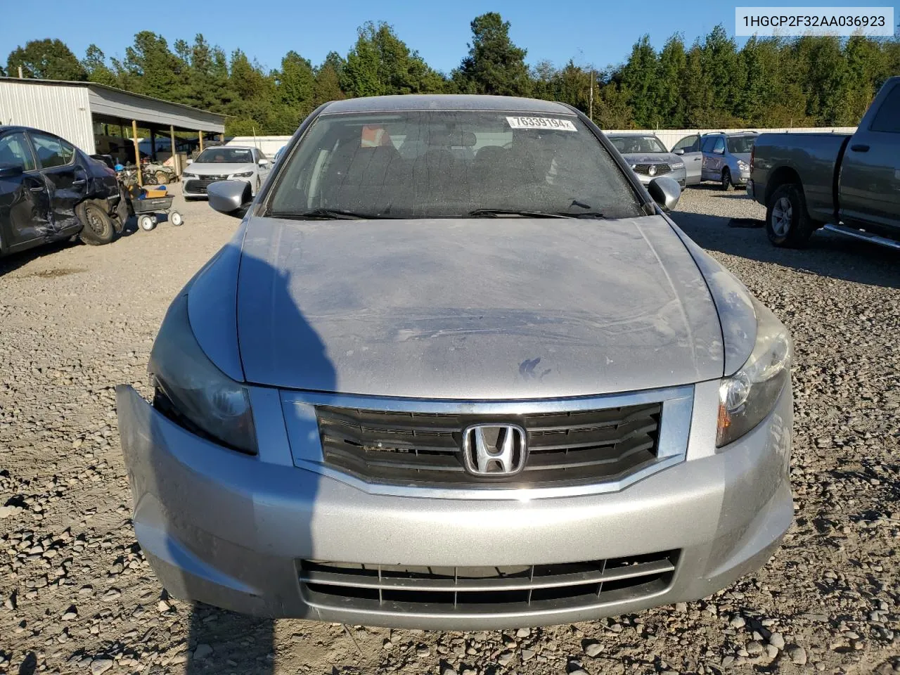 2010 Honda Accord Lx VIN: 1HGCP2F32AA036923 Lot: 76339194