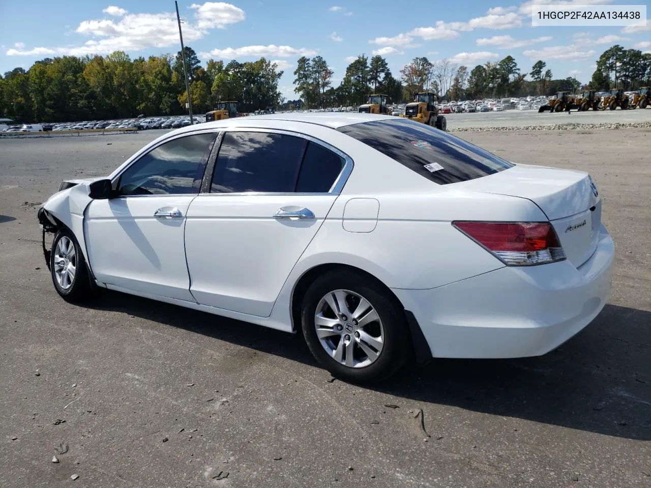 2010 Honda Accord Lxp VIN: 1HGCP2F42AA134438 Lot: 76350664