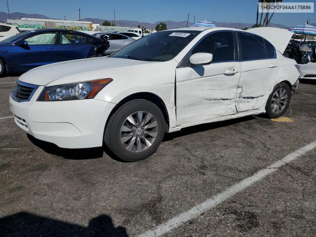 2010 Honda Accord Lx VIN: 1HGCP2F34AA175886 Lot: 77033874