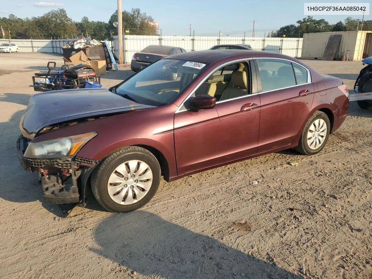 1HGCP2F36AA085042 2010 Honda Accord Lx