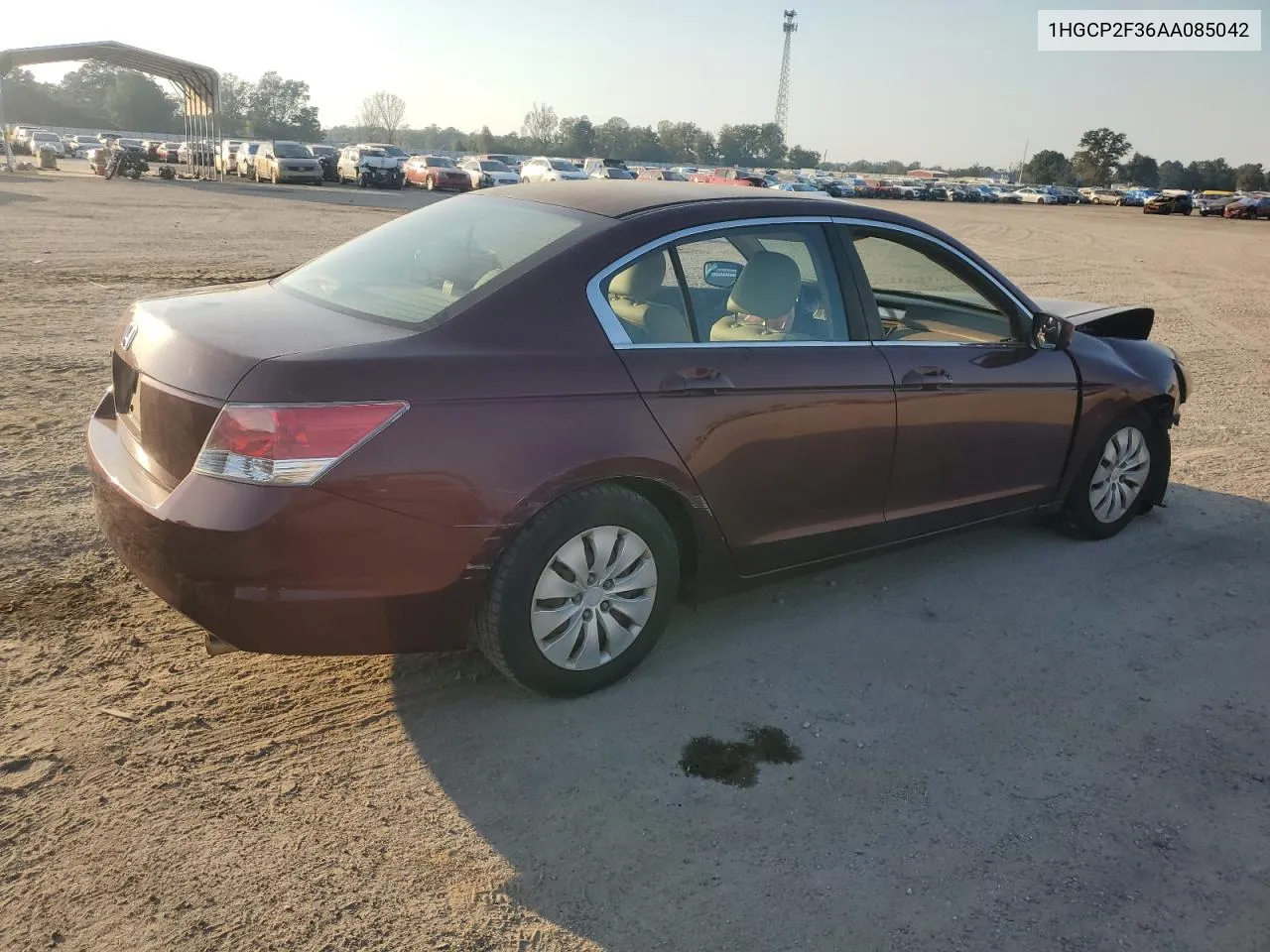 2010 Honda Accord Lx VIN: 1HGCP2F36AA085042 Lot: 77179894