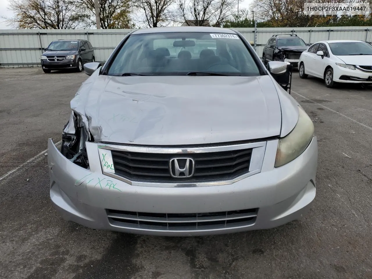 2010 Honda Accord Lx VIN: 1HGCP2F3XAA019447 Lot: 77362374