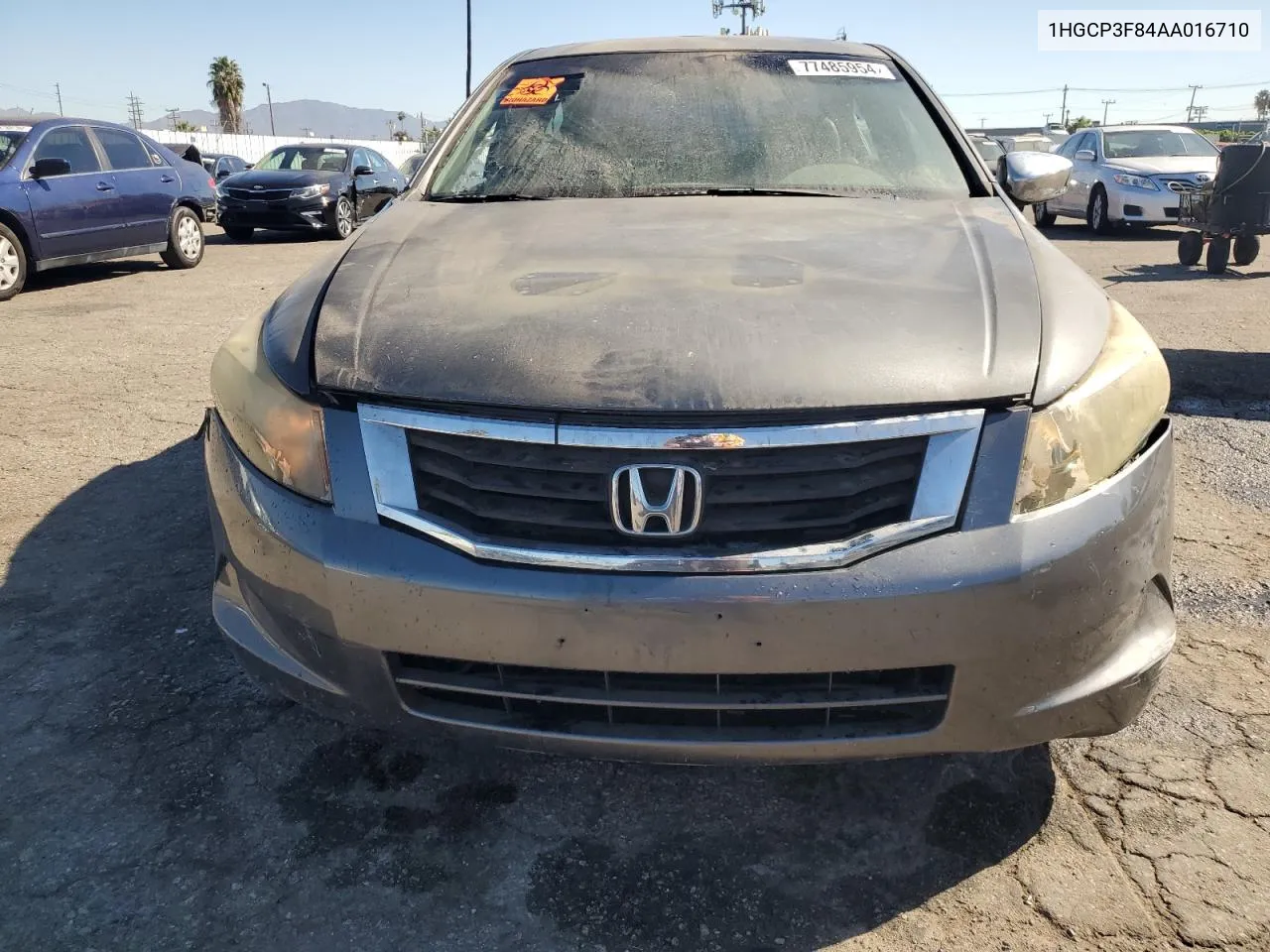 2010 Honda Accord Exl VIN: 1HGCP3F84AA016710 Lot: 77485954