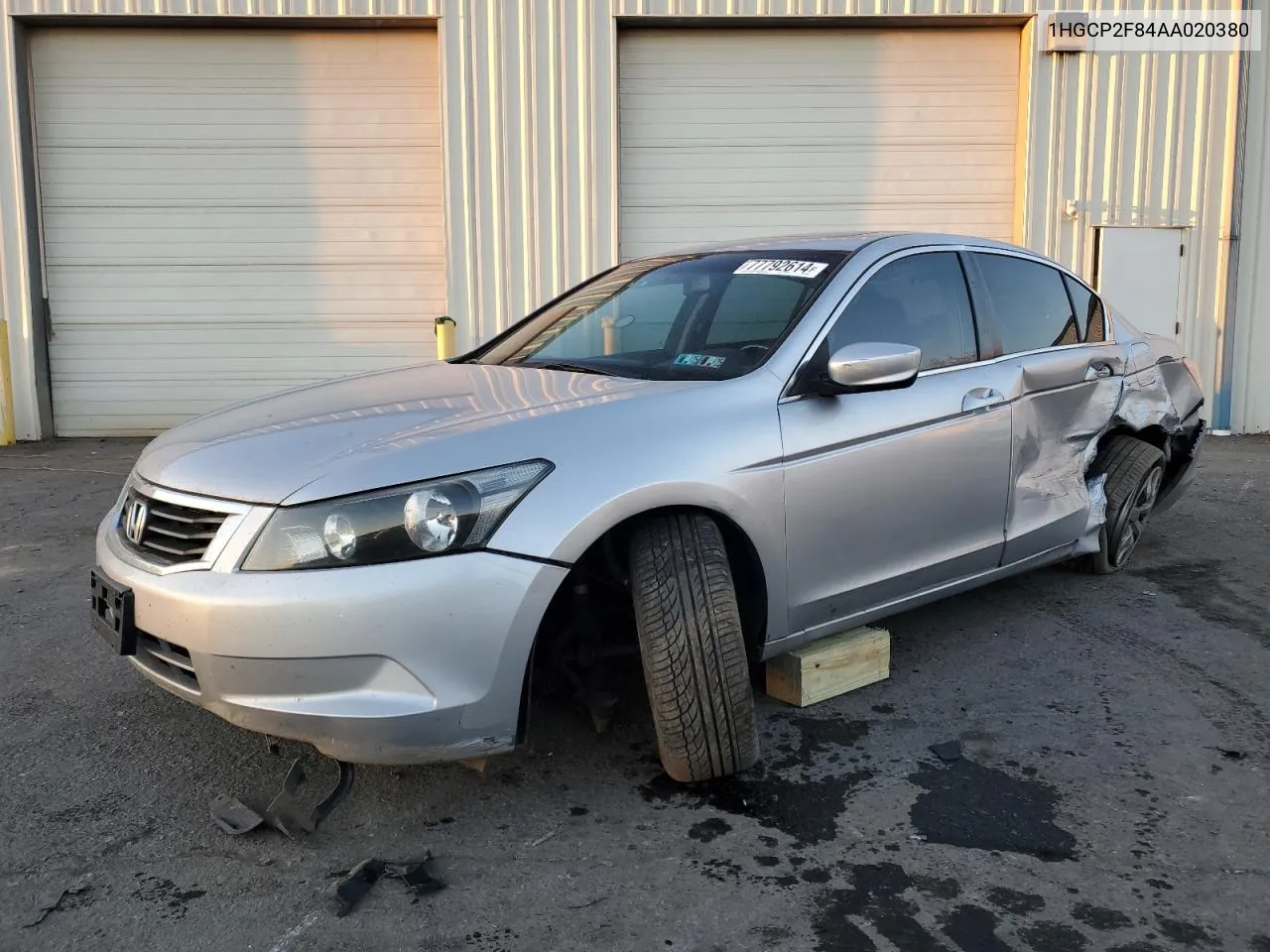 2010 Honda Accord Exl VIN: 1HGCP2F84AA020380 Lot: 77792614