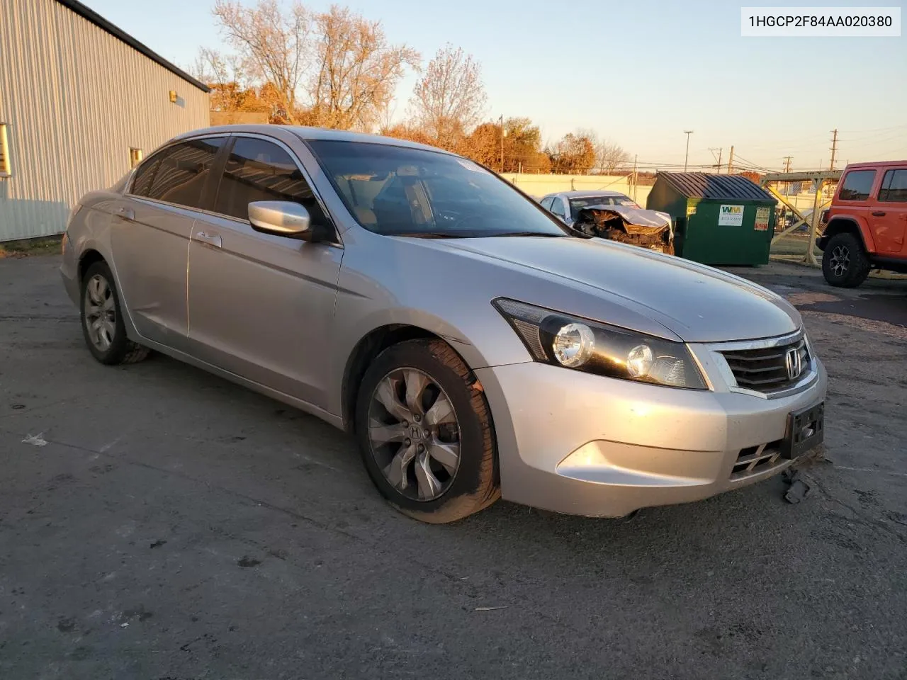 2010 Honda Accord Exl VIN: 1HGCP2F84AA020380 Lot: 77792614