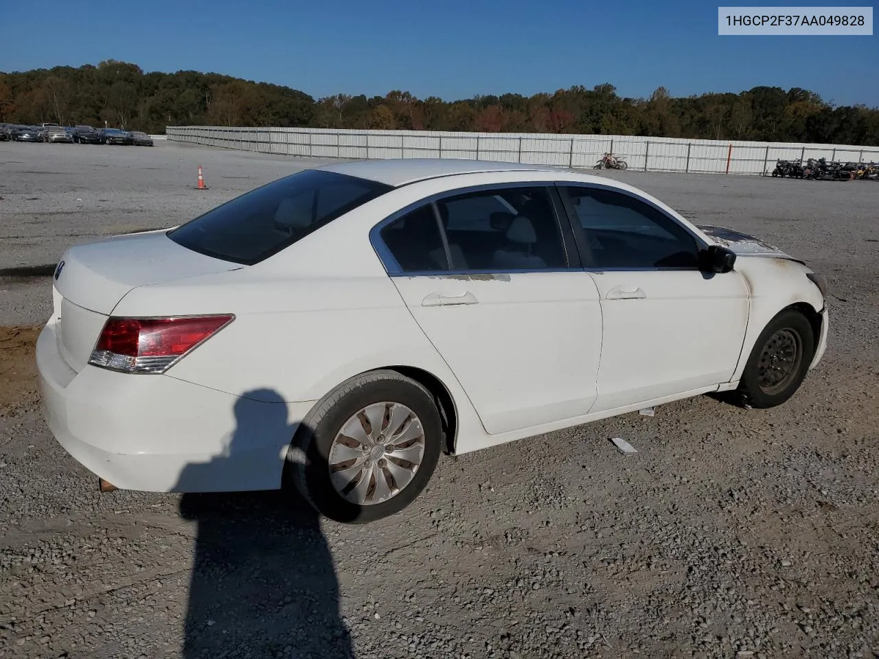 2010 Honda Accord Lx VIN: 1HGCP2F37AA049828 Lot: 77857364