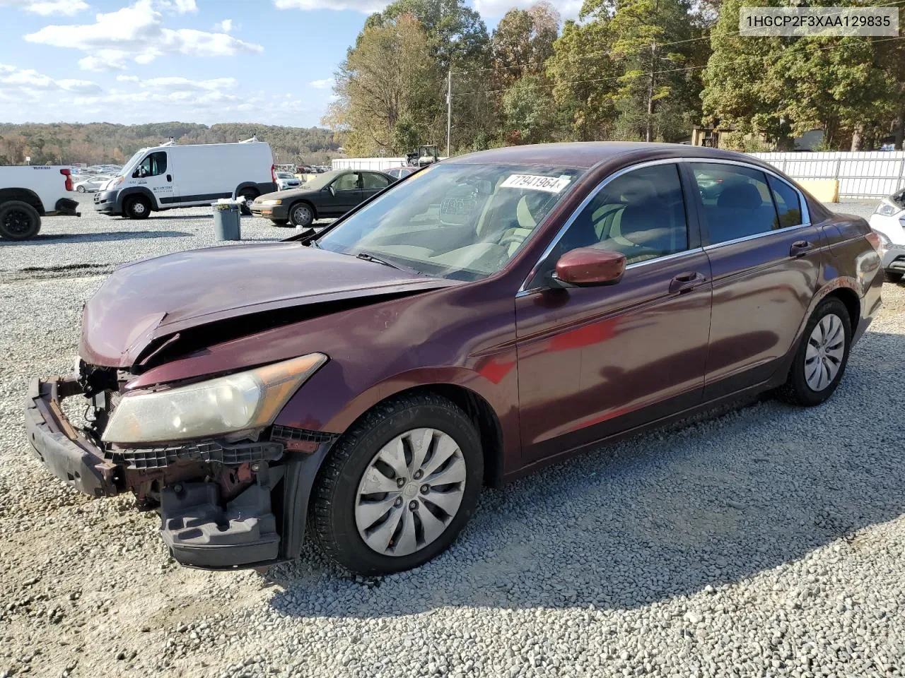 2010 Honda Accord Lx VIN: 1HGCP2F3XAA129835 Lot: 77941964