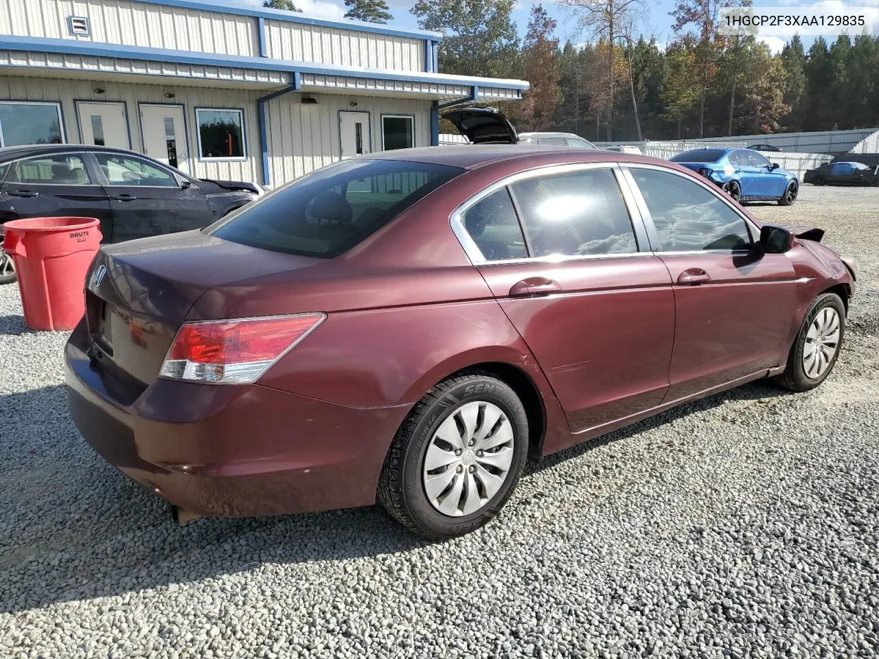 2010 Honda Accord Lx VIN: 1HGCP2F3XAA129835 Lot: 77941964