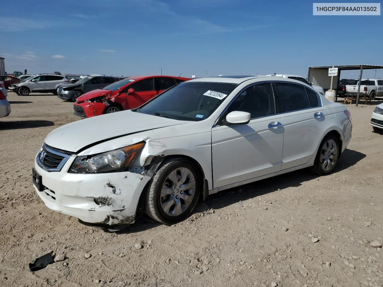 2010 Honda Accord Exl VIN: 1HGCP3F84AA013502 Lot: 78232094