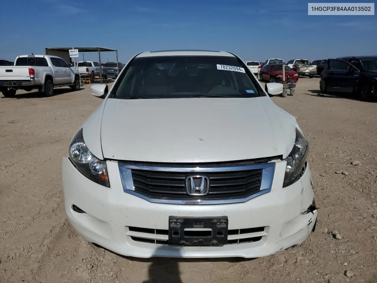 2010 Honda Accord Exl VIN: 1HGCP3F84AA013502 Lot: 78232094