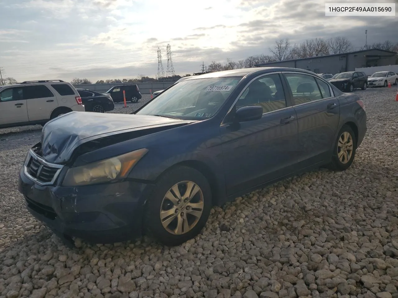 2010 Honda Accord Lxp VIN: 1HGCP2F49AA015690 Lot: 78716974