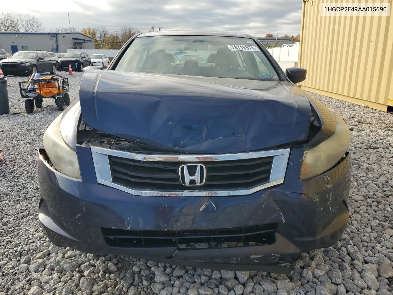 2010 Honda Accord Lxp VIN: 1HGCP2F49AA015690 Lot: 78716974