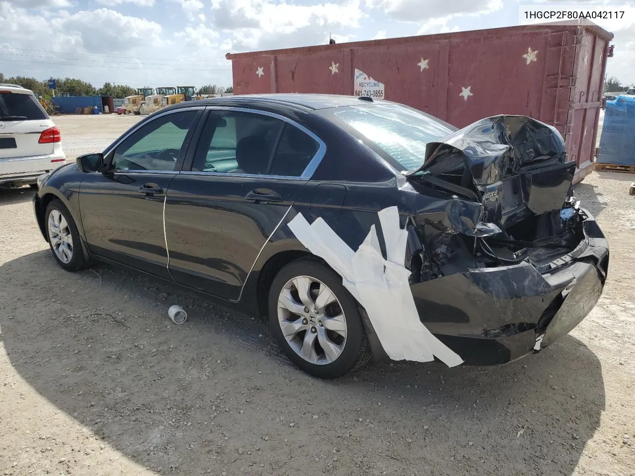 1HGCP2F80AA042117 2010 Honda Accord Exl