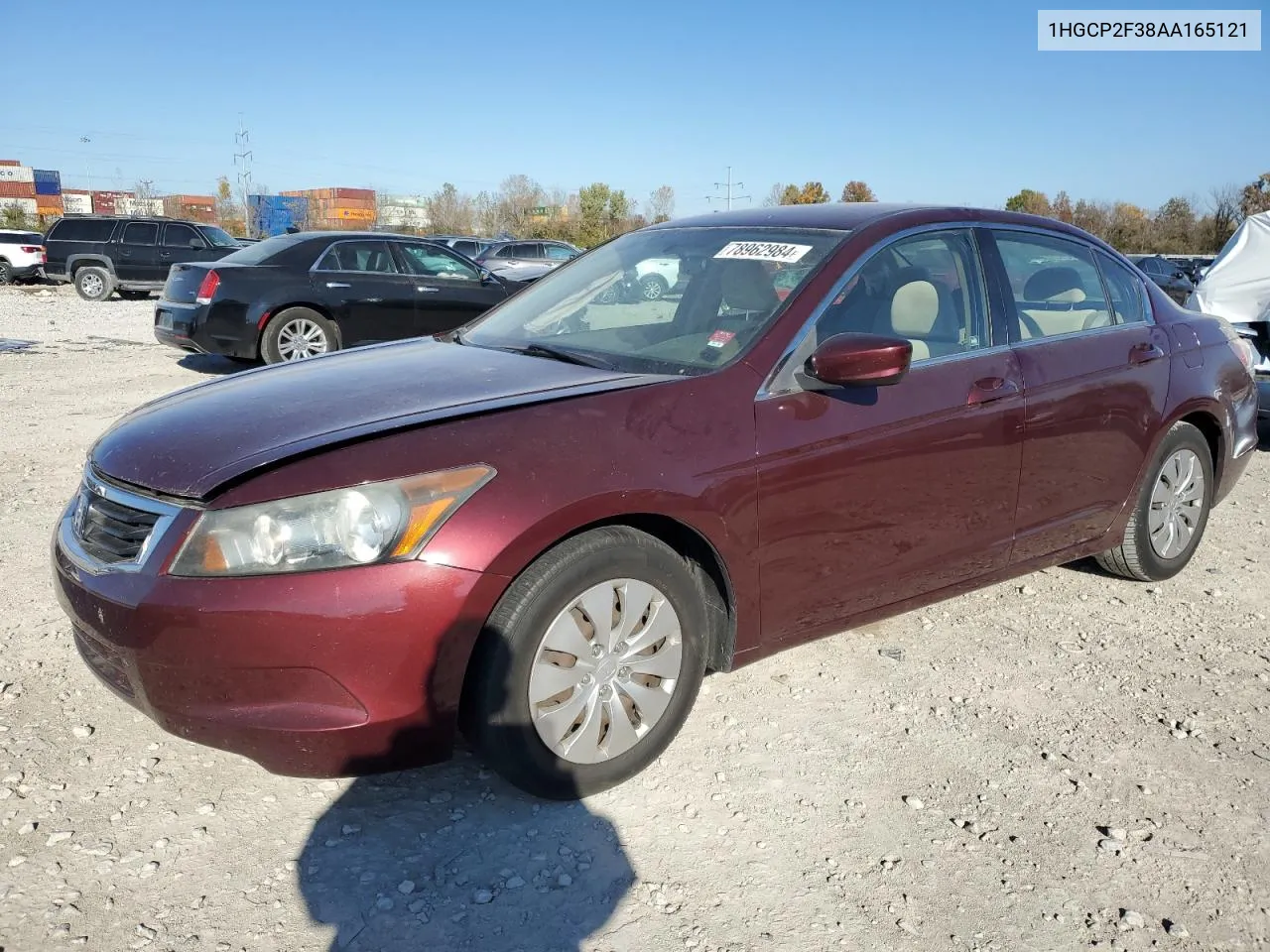 2010 Honda Accord Lx VIN: 1HGCP2F38AA165121 Lot: 78962984