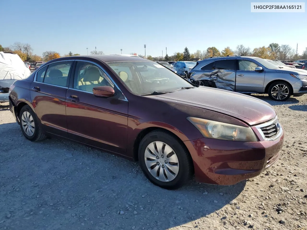 2010 Honda Accord Lx VIN: 1HGCP2F38AA165121 Lot: 78962984