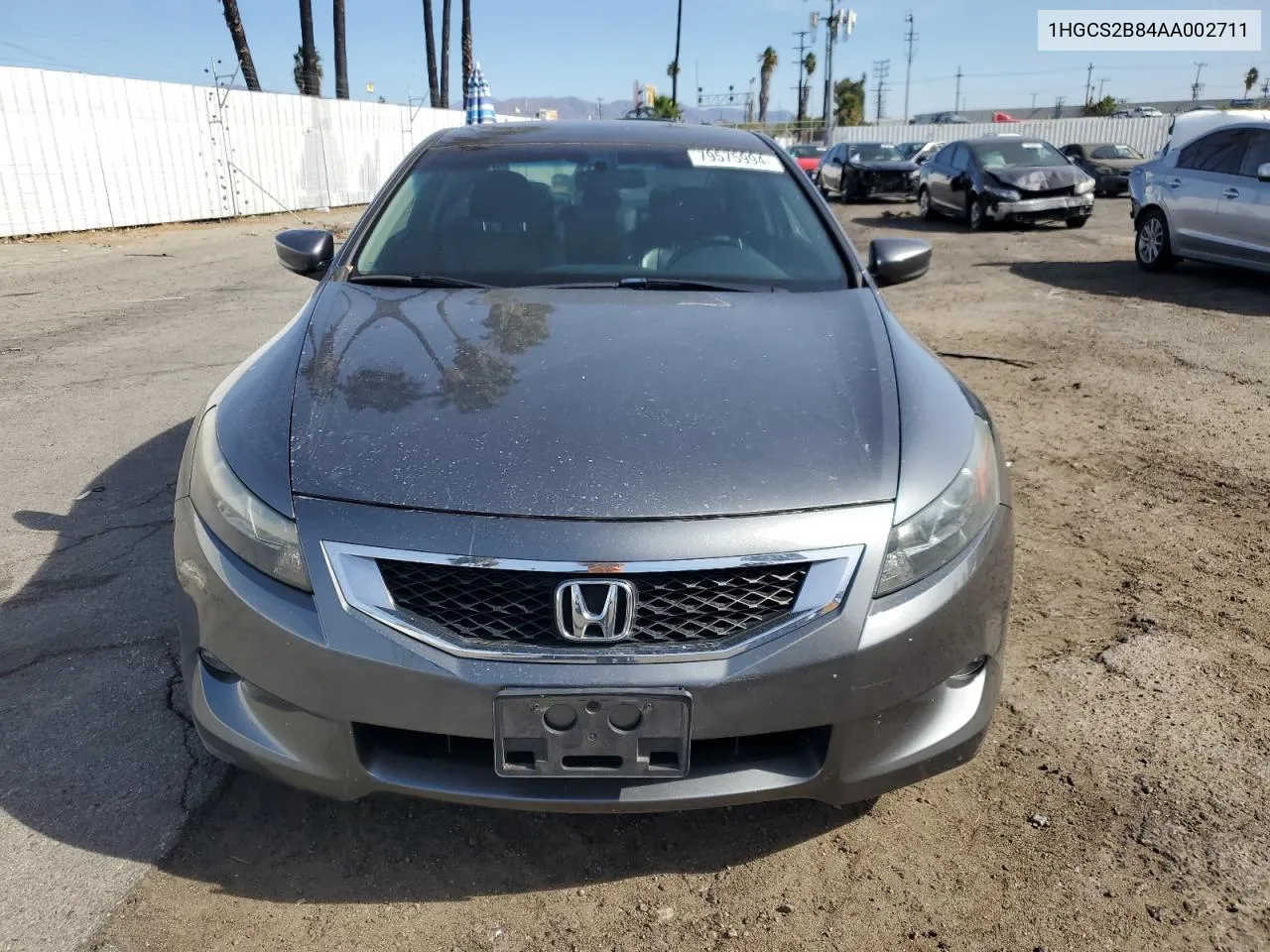 2010 Honda Accord Exl VIN: 1HGCS2B84AA002711 Lot: 79575994