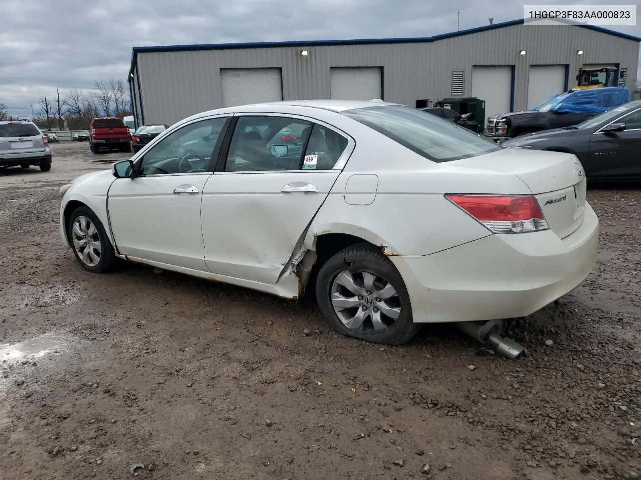 2010 Honda Accord Exl VIN: 1HGCP3F83AA000823 Lot: 80028424