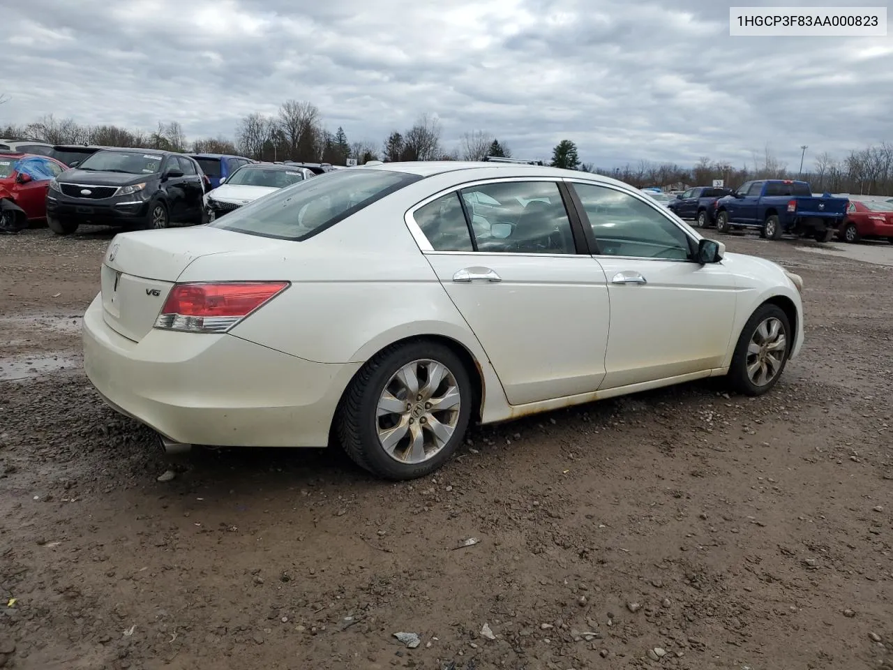 2010 Honda Accord Exl VIN: 1HGCP3F83AA000823 Lot: 80028424