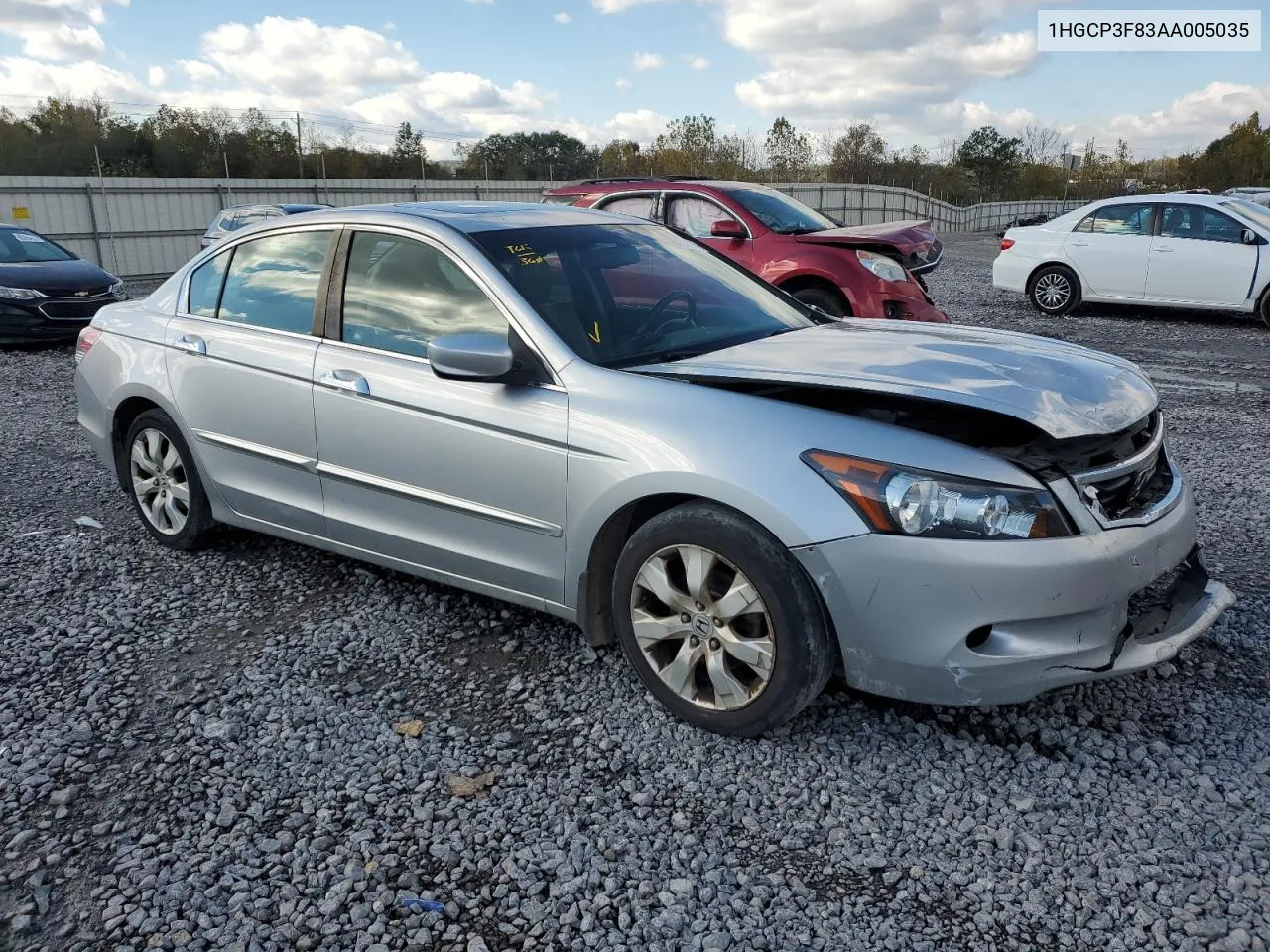 2010 Honda Accord Exl VIN: 1HGCP3F83AA005035 Lot: 80702724