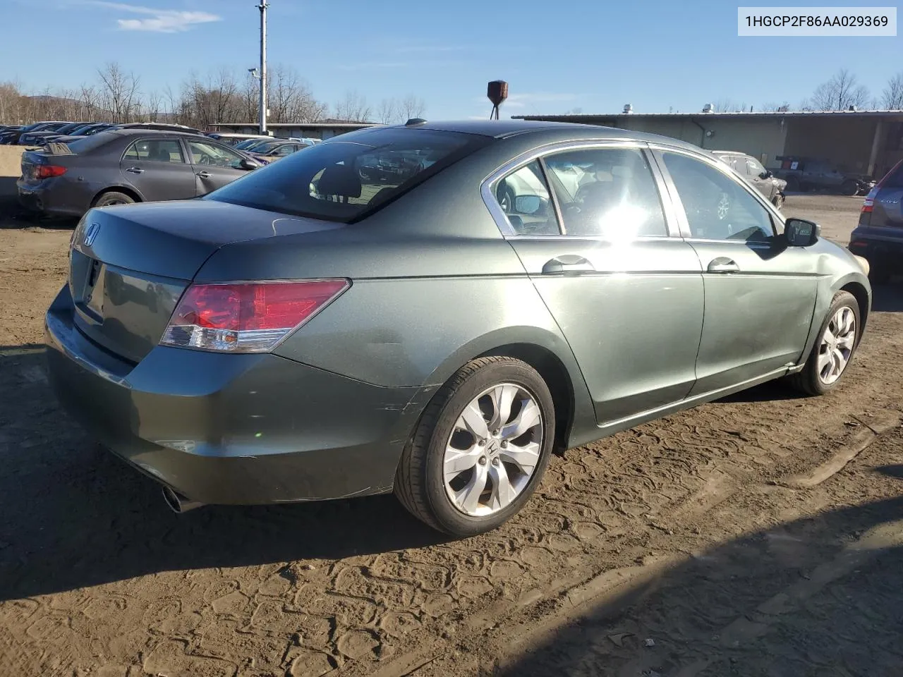 2010 Honda Accord Exl VIN: 1HGCP2F86AA029369 Lot: 80997964