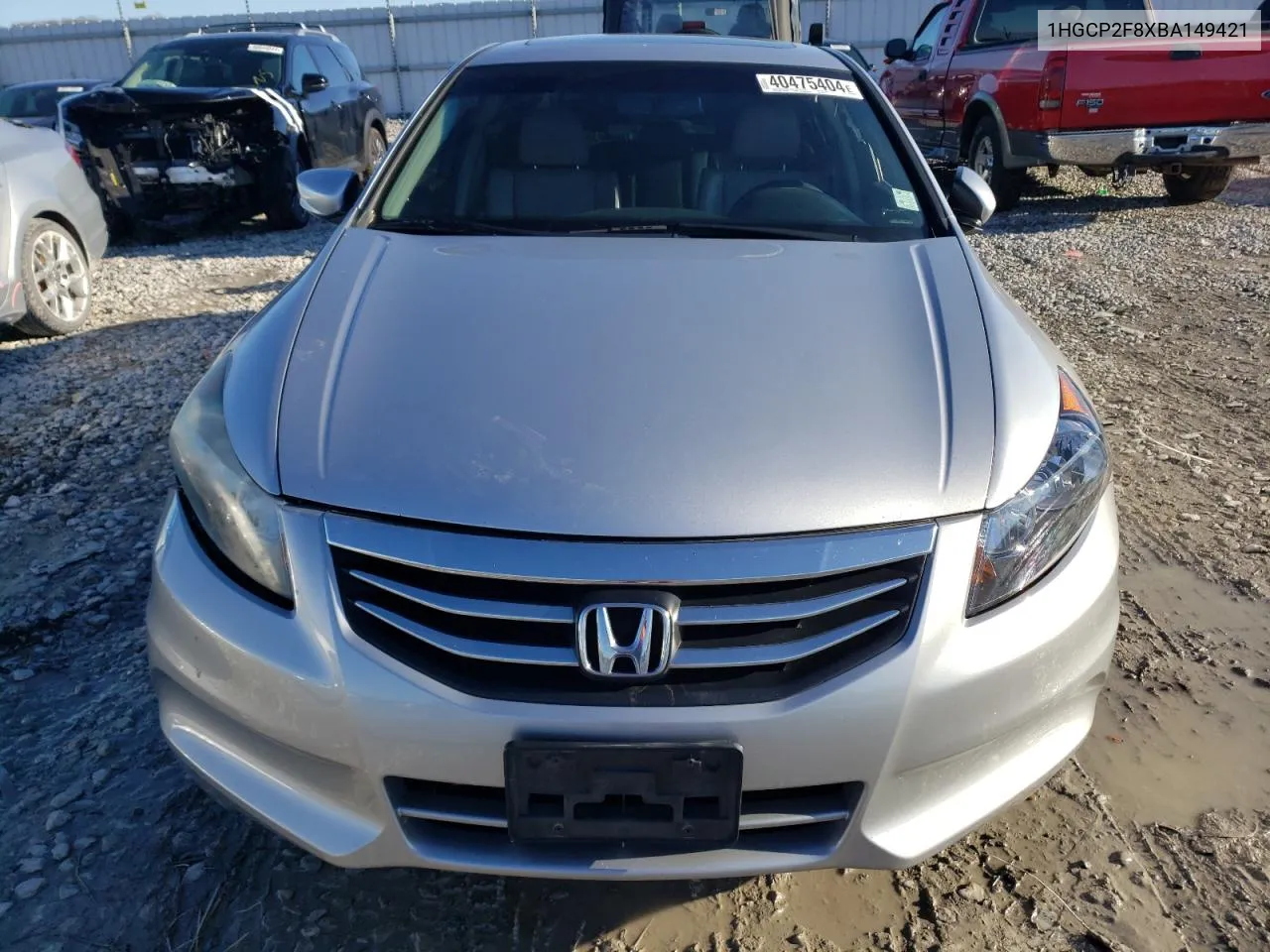 2011 Honda Accord Exl VIN: 1HGCP2F8XBA149421 Lot: 40475404