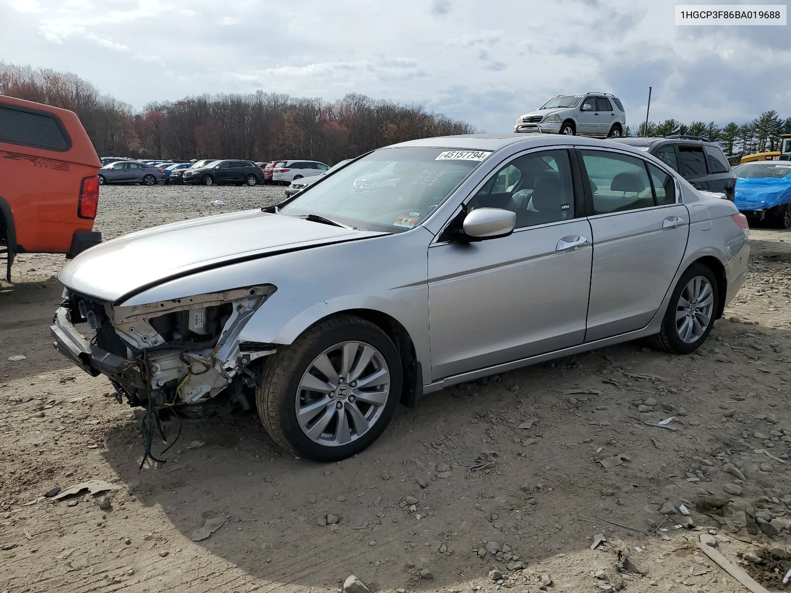 2011 Honda Accord Exl VIN: 1HGCP3F86BA019688 Lot: 45157794