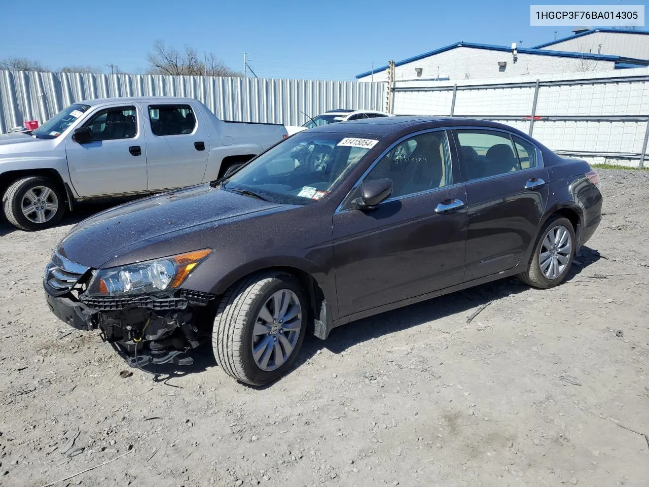 2011 Honda Accord Ex VIN: 1HGCP3F76BA014305 Lot: 51415054