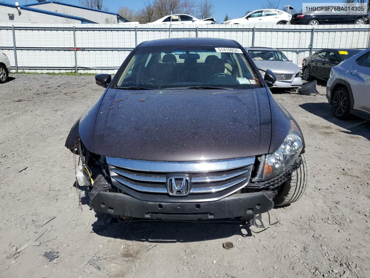 2011 Honda Accord Ex VIN: 1HGCP3F76BA014305 Lot: 51415054