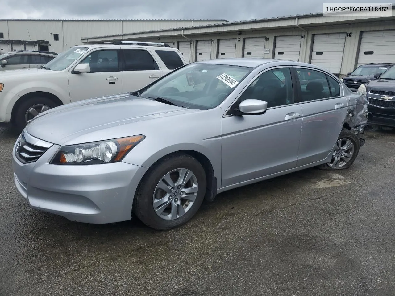 1HGCP2F60BA118452 2011 Honda Accord Se