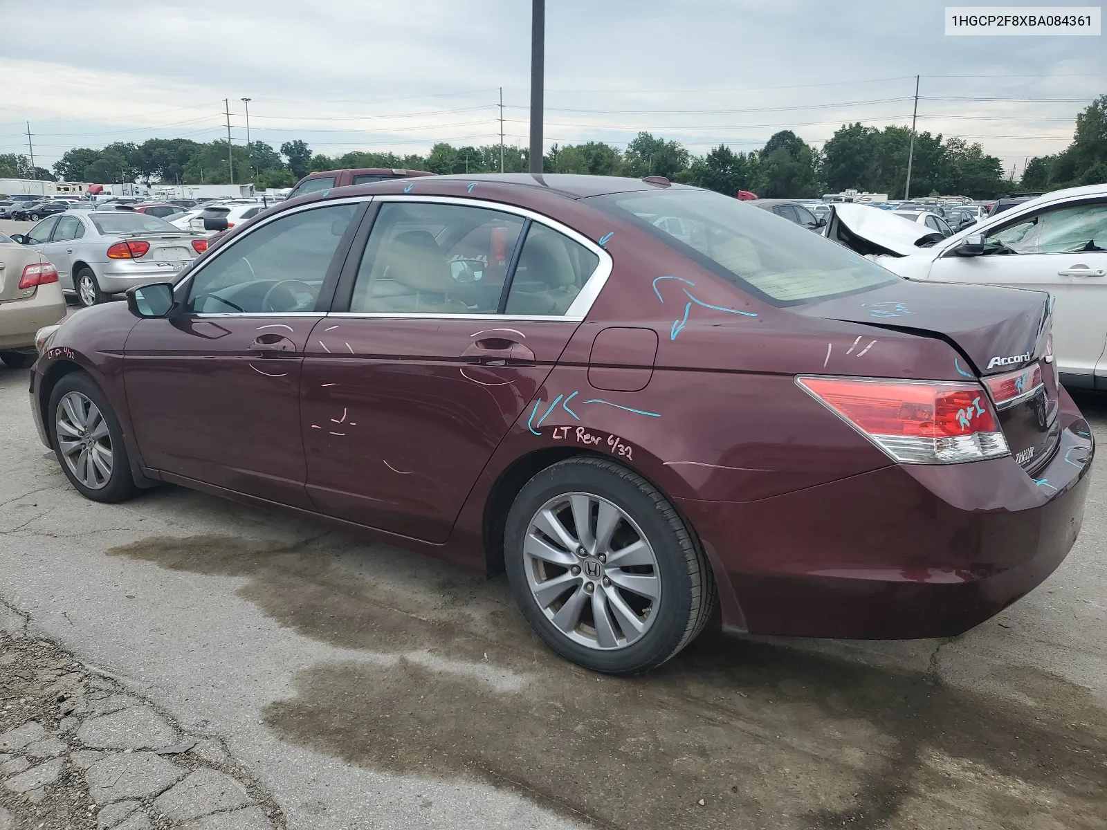 1HGCP2F8XBA084361 2011 Honda Accord Exl