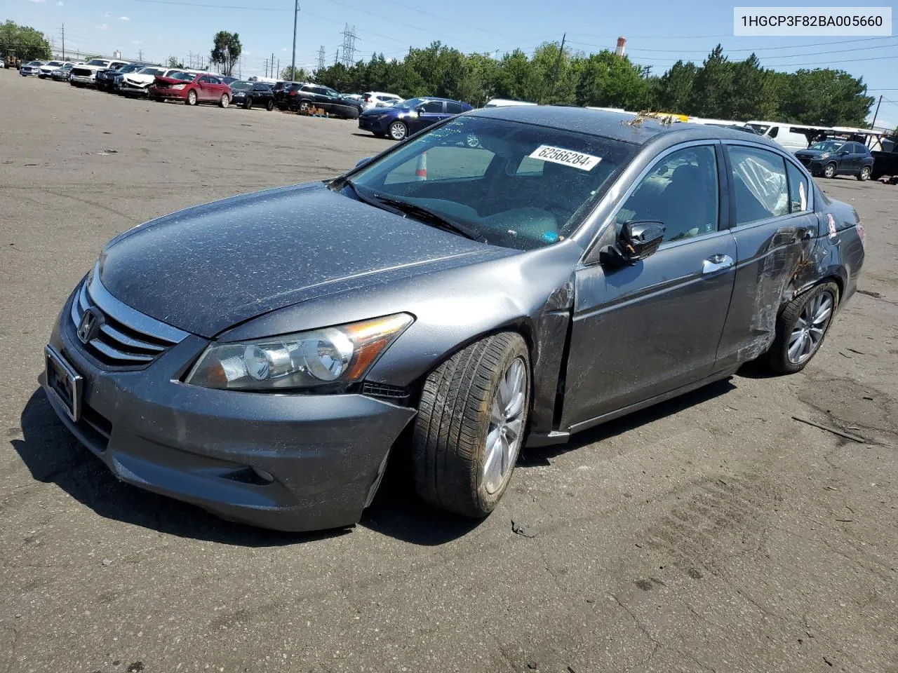 2011 Honda Accord Exl VIN: 1HGCP3F82BA005660 Lot: 62566284