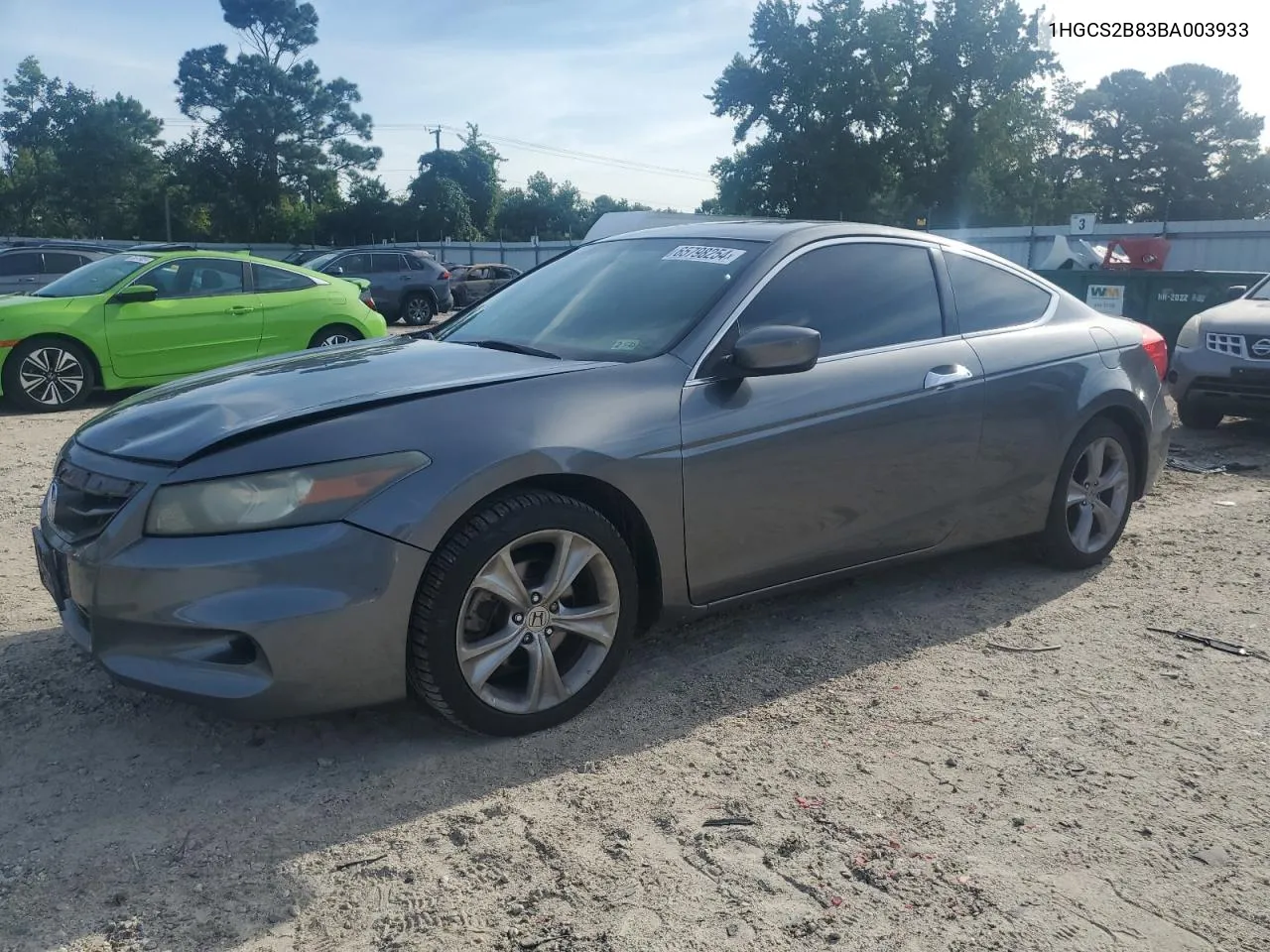 1HGCS2B83BA003933 2011 Honda Accord Exl