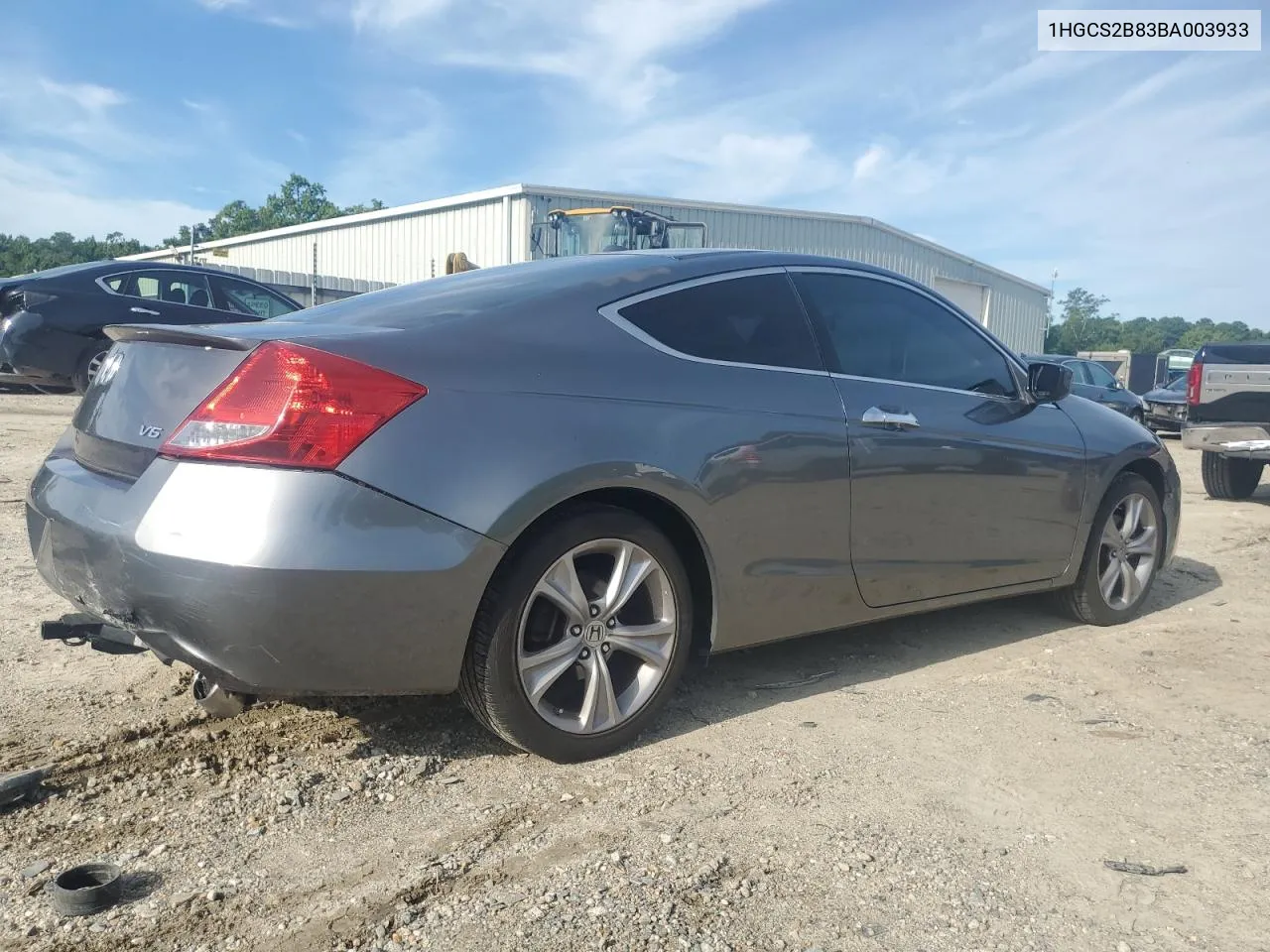 1HGCS2B83BA003933 2011 Honda Accord Exl