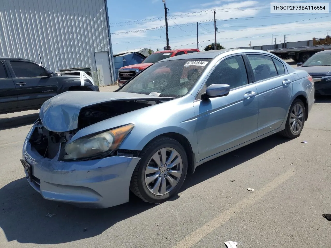 2011 Honda Accord Ex VIN: 1HGCP2F78BA116554 Lot: 67350894