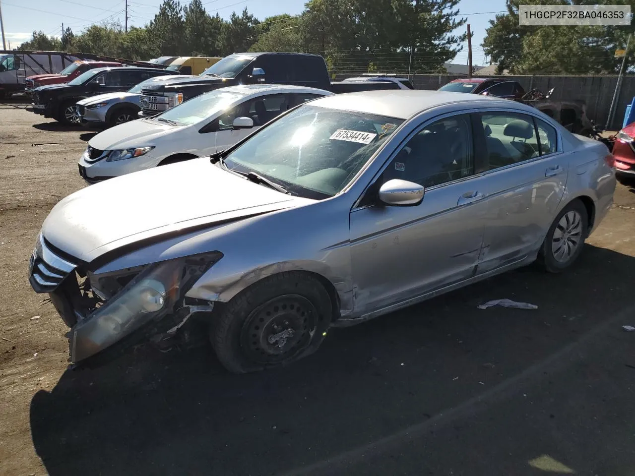 1HGCP2F32BA046353 2011 Honda Accord Lx