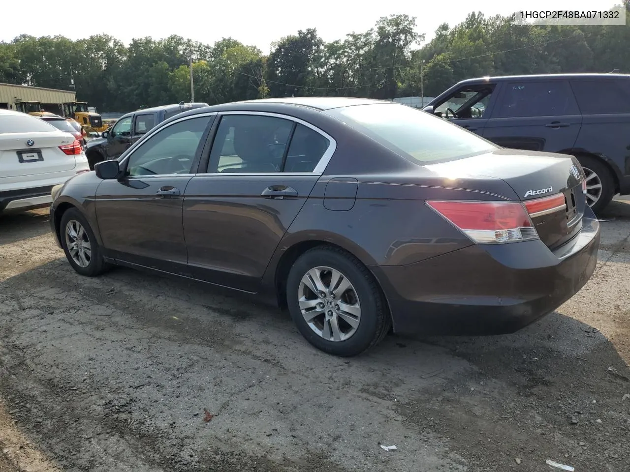 2011 Honda Accord Lxp VIN: 1HGCP2F48BA071332 Lot: 67750374