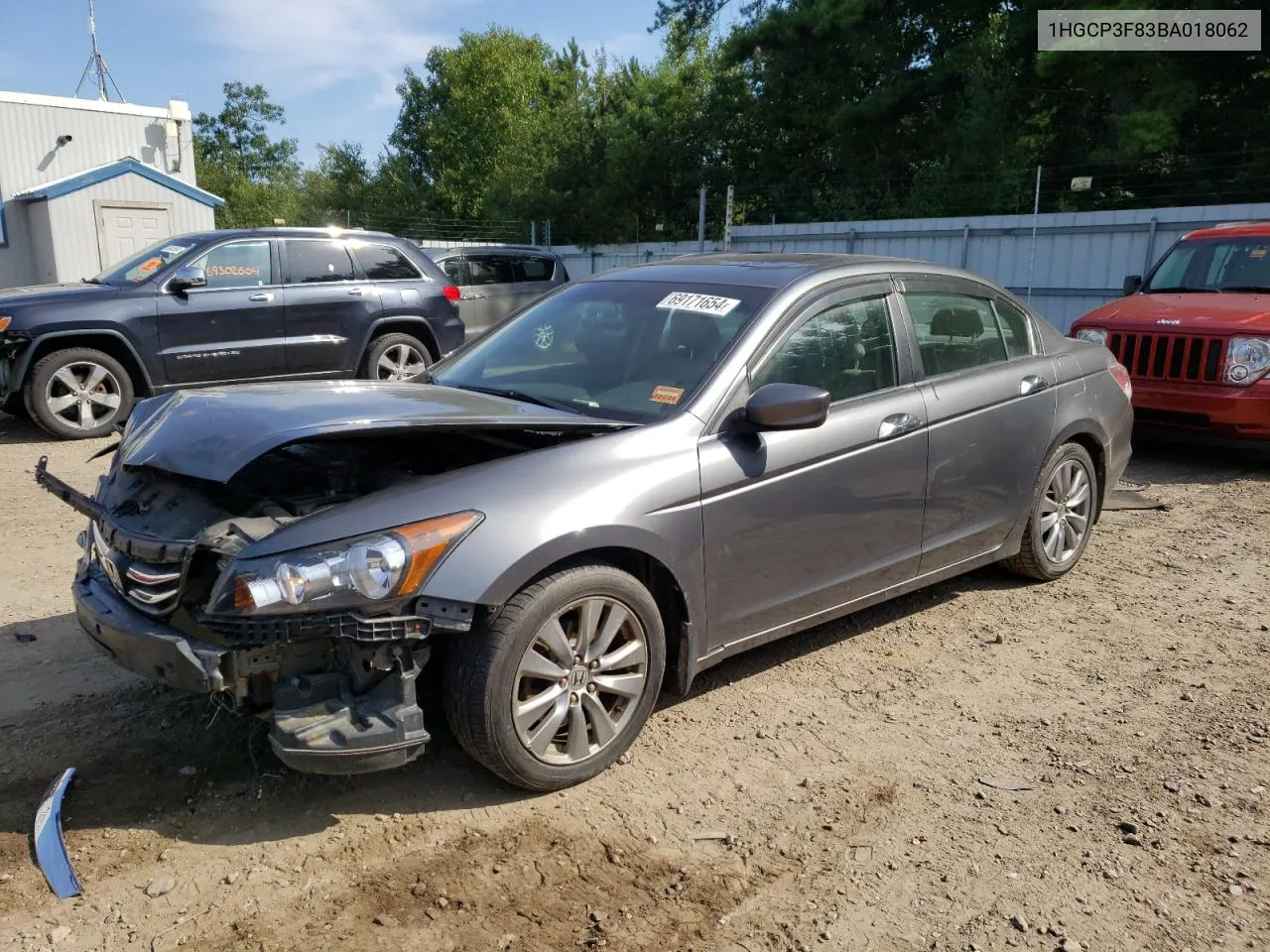 1HGCP3F83BA018062 2011 Honda Accord Exl