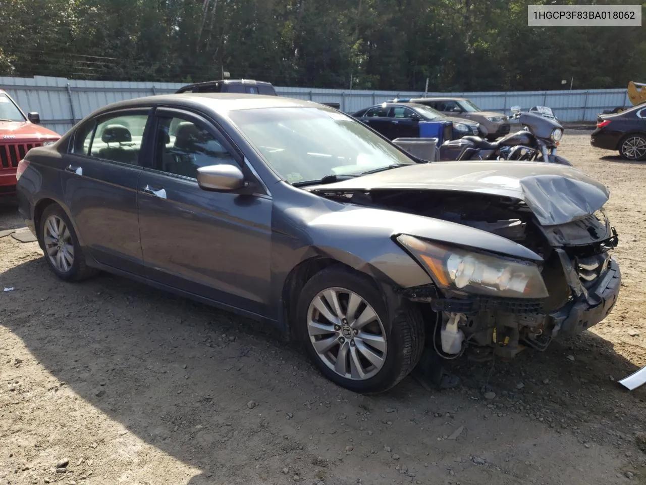 1HGCP3F83BA018062 2011 Honda Accord Exl