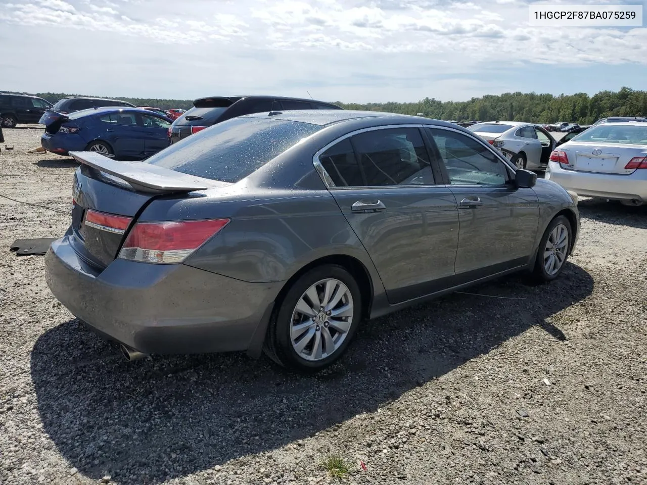 2011 Honda Accord Exl VIN: 1HGCP2F87BA075259 Lot: 69415114