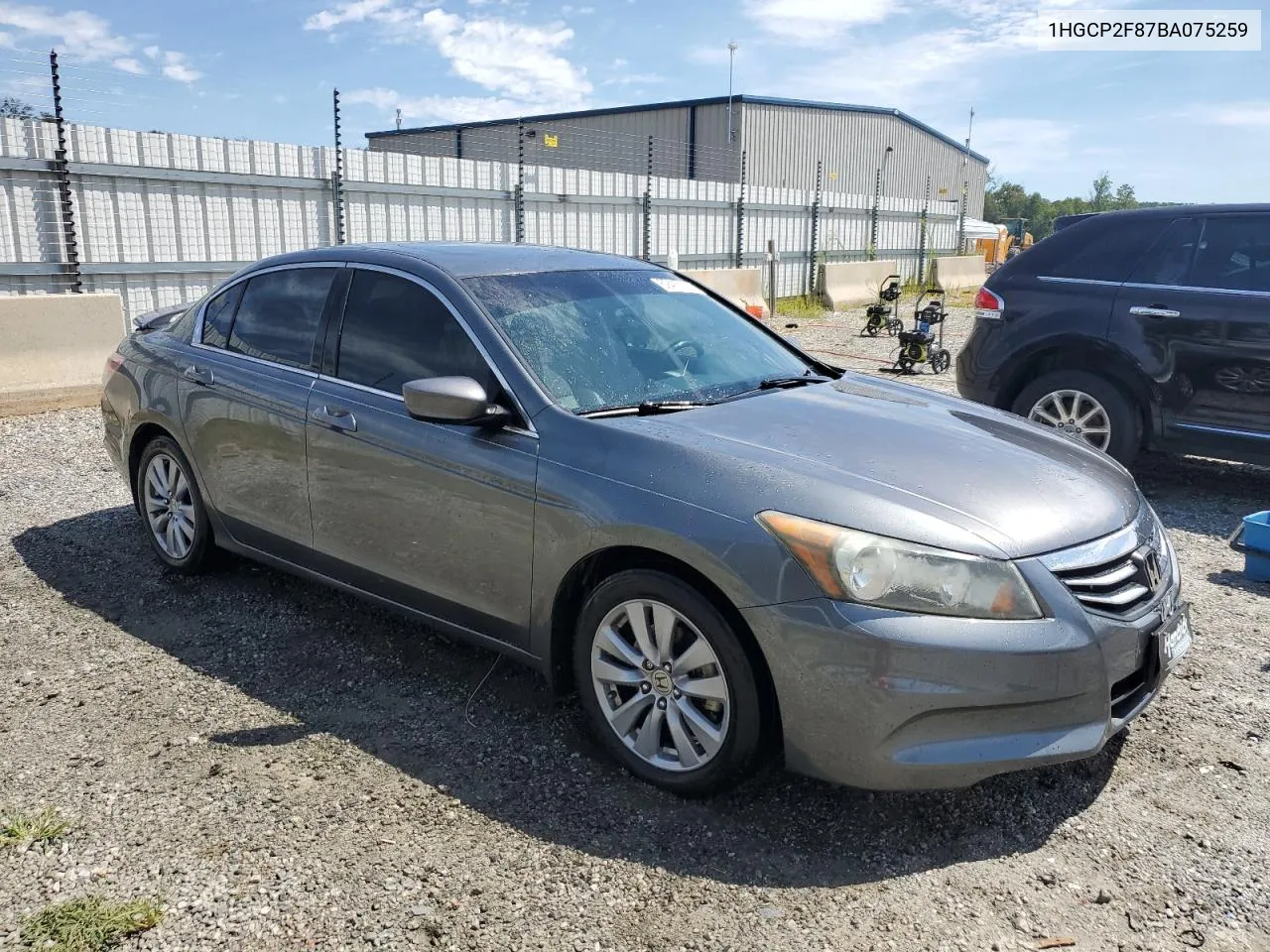 2011 Honda Accord Exl VIN: 1HGCP2F87BA075259 Lot: 69415114