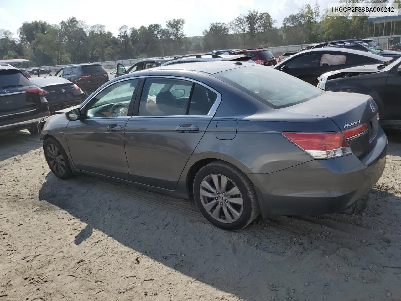 1HGCP2F88BA006242 2011 Honda Accord Exl