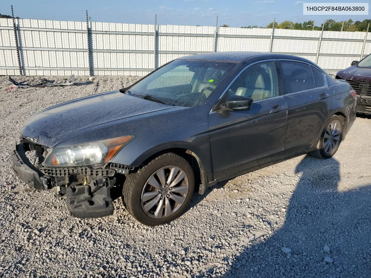 2011 Honda Accord Exl VIN: 1HGCP2F84BA063800 Lot: 69985804