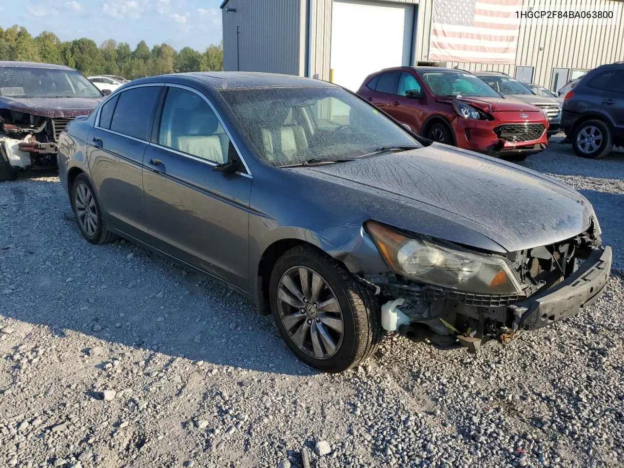 1HGCP2F84BA063800 2011 Honda Accord Exl