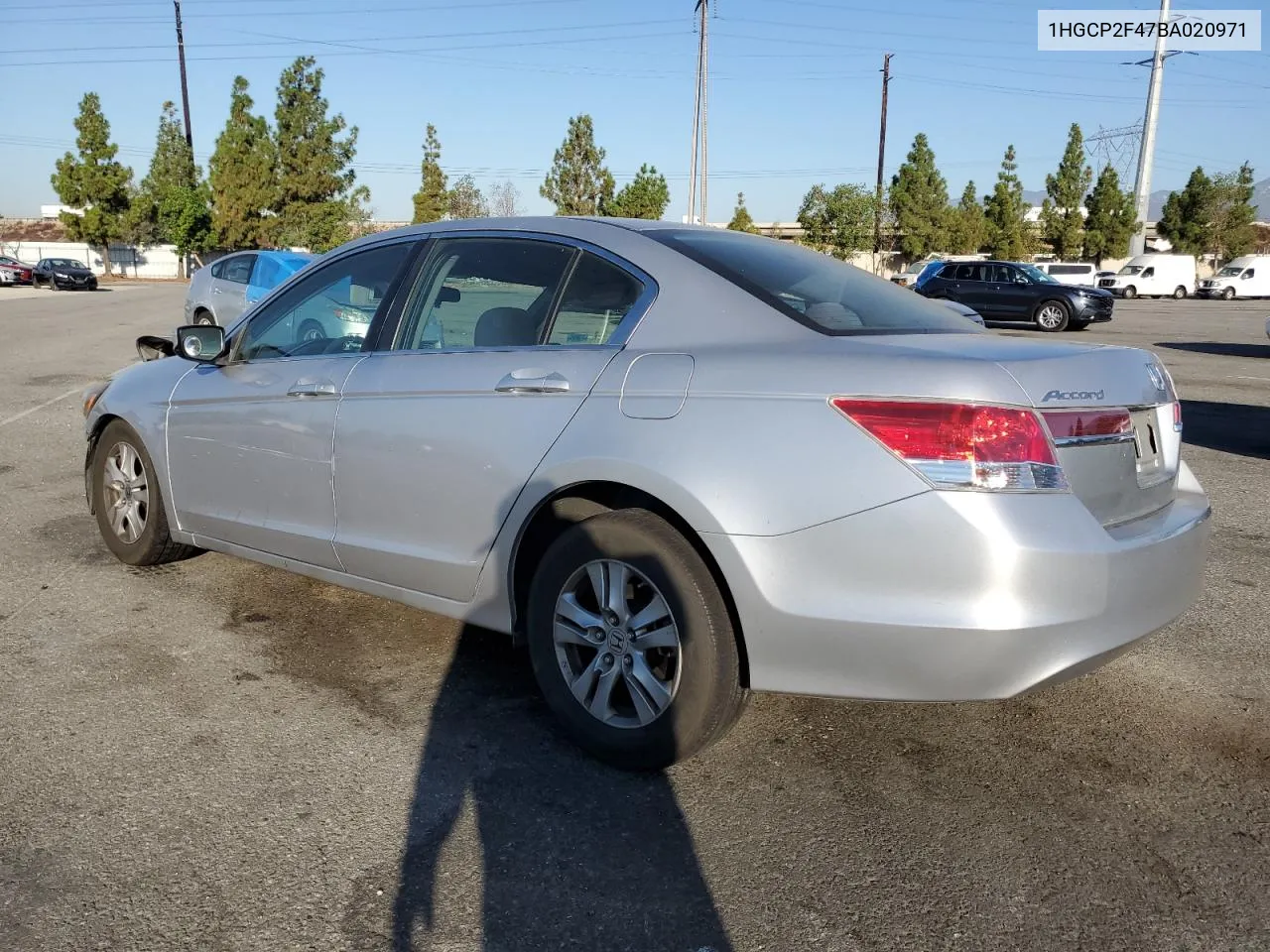 1HGCP2F47BA020971 2011 Honda Accord Lxp