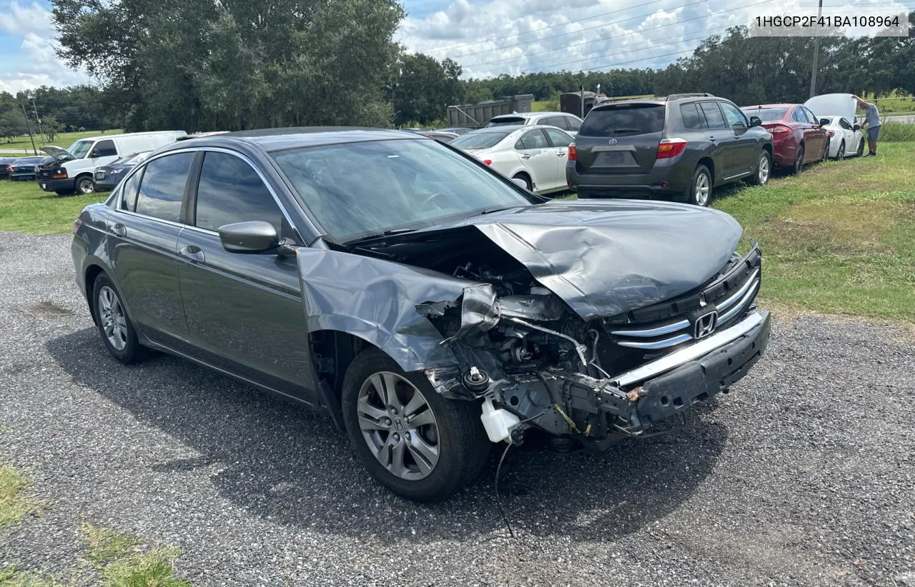 2011 Honda Accord Lxp VIN: 1HGCP2F41BA108964 Lot: 70511884