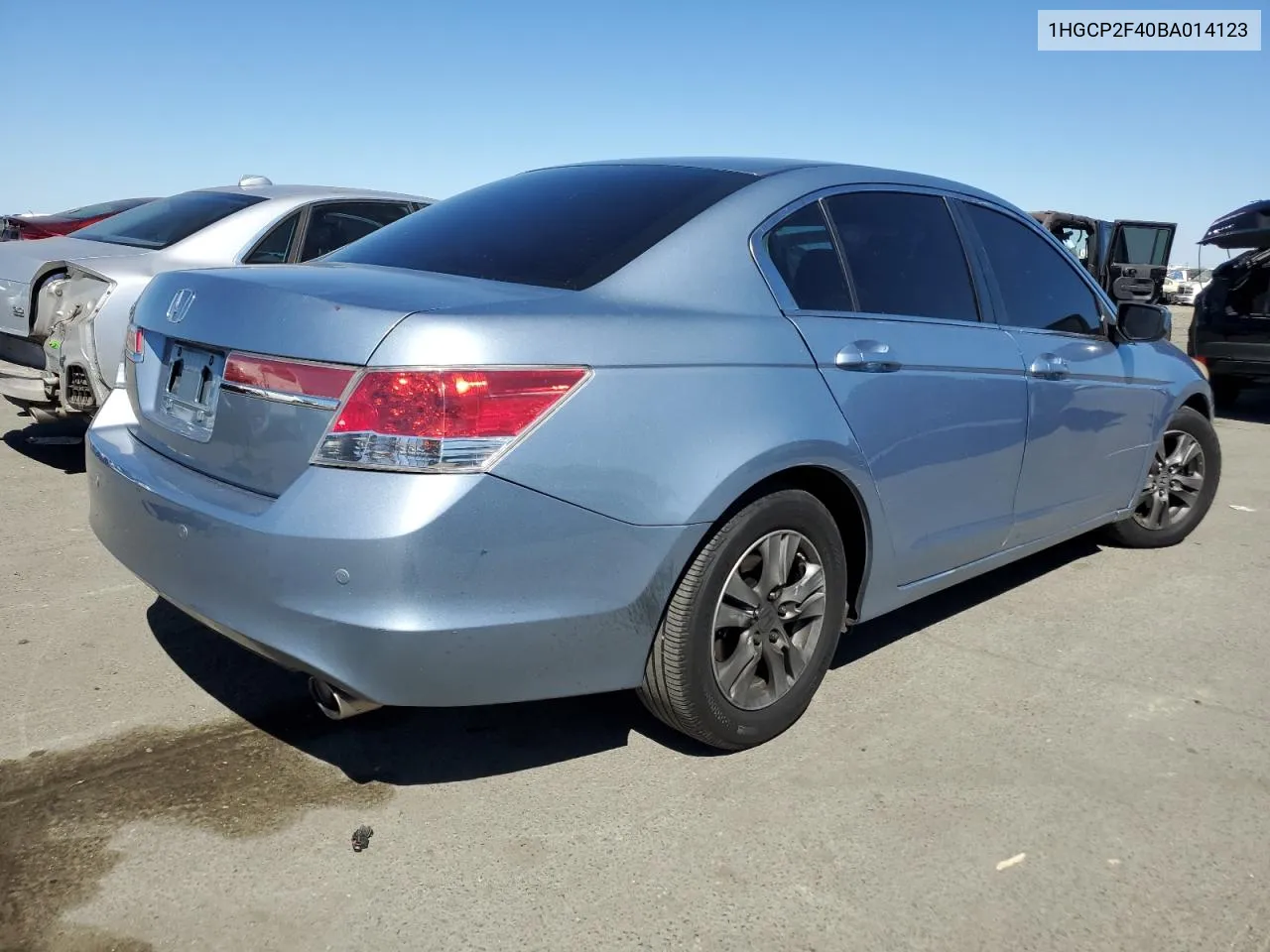 2011 Honda Accord Lxp VIN: 1HGCP2F40BA014123 Lot: 70847384