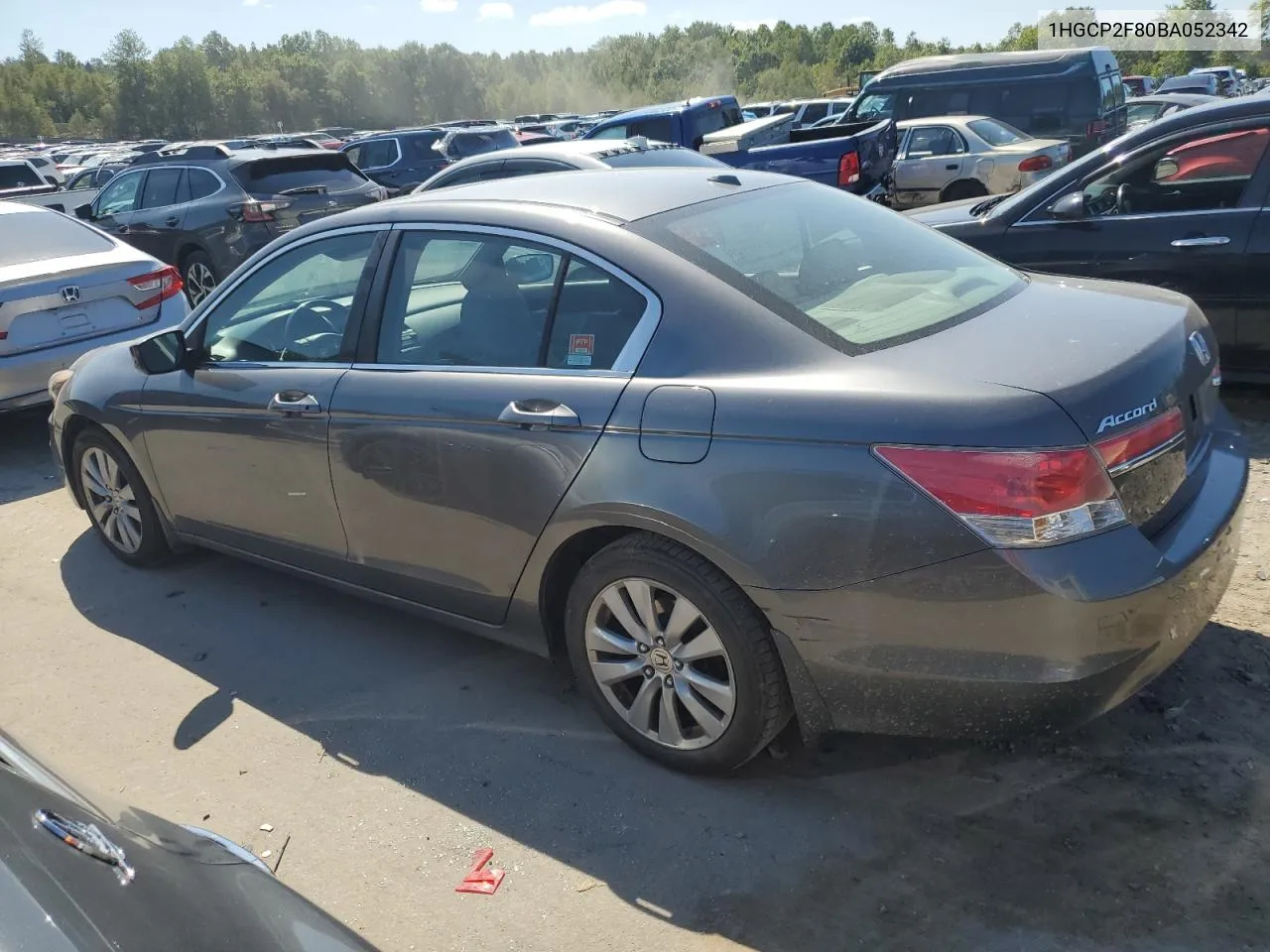 2011 Honda Accord Exl VIN: 1HGCP2F80BA052342 Lot: 71155034