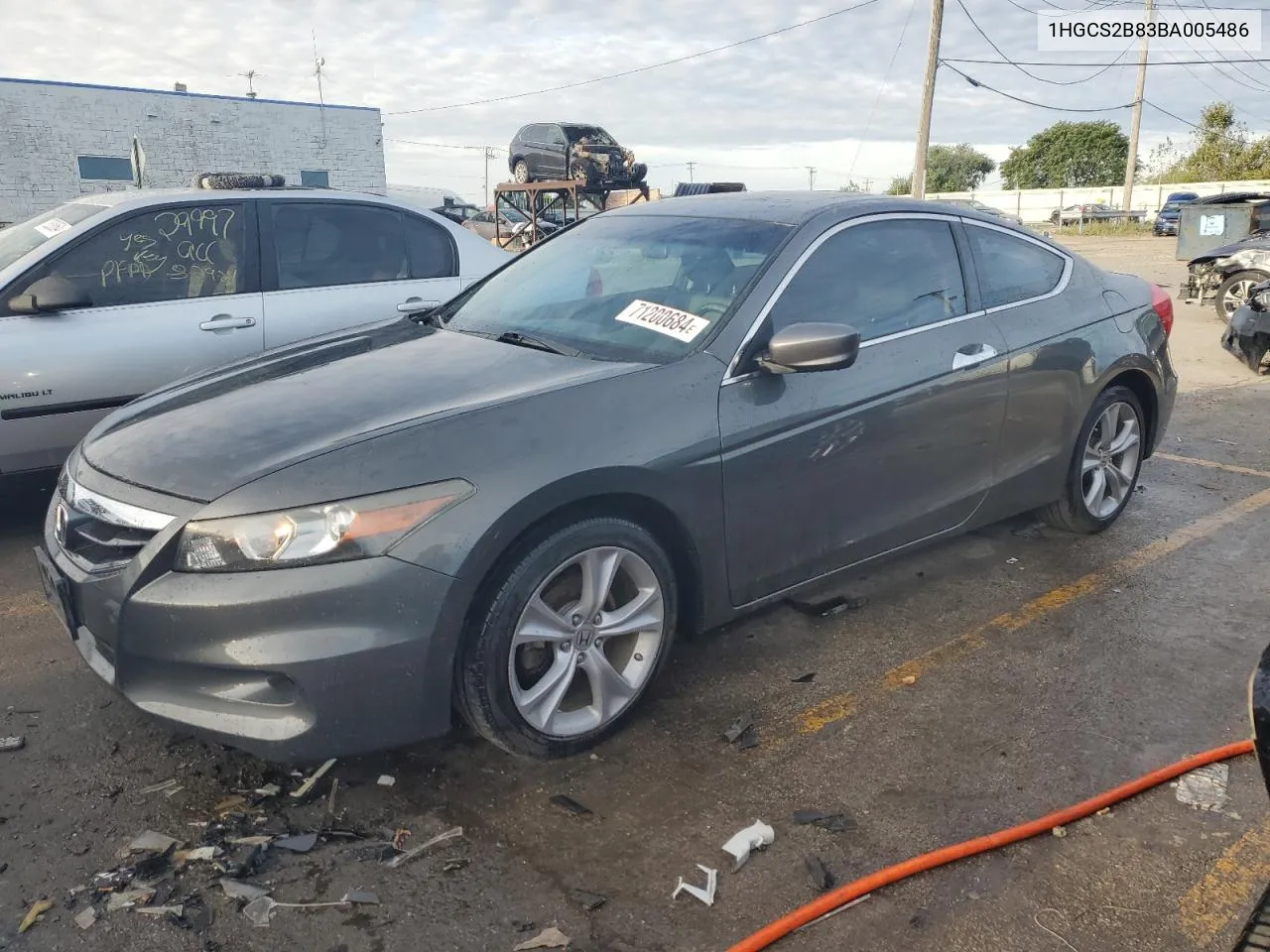 2011 Honda Accord Exl VIN: 1HGCS2B83BA005486 Lot: 71200684