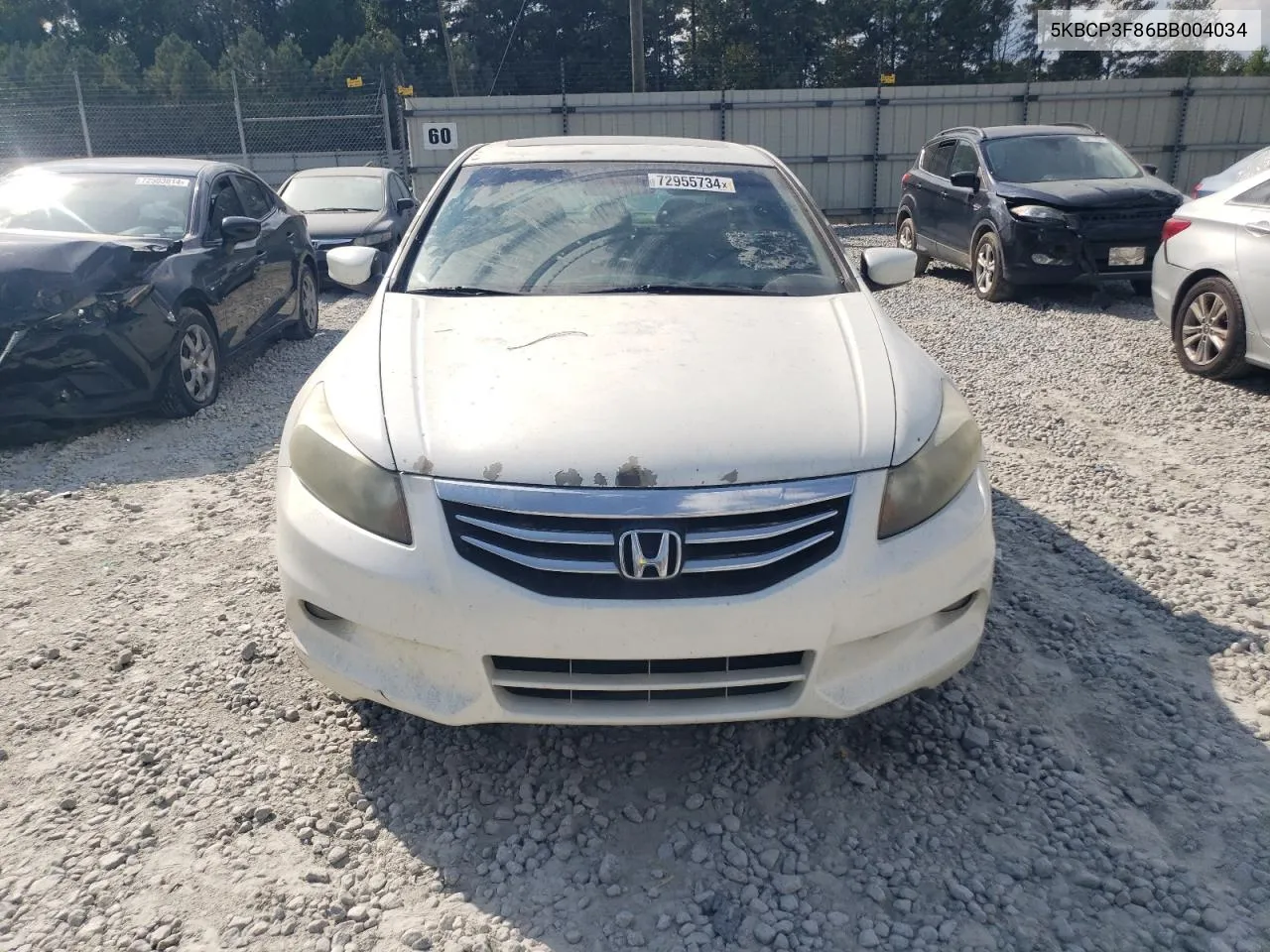 2011 Honda Accord Exl VIN: 5KBCP3F86BB004034 Lot: 72955734